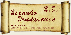 Milanko Drndarević vizit kartica